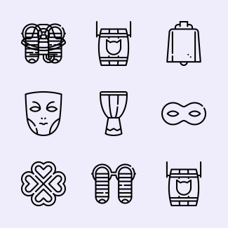 Carnival Line Craft icons pack