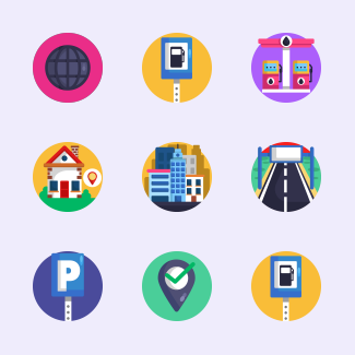 Map and Navigation icons pack