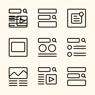 Wireframe icons pack
