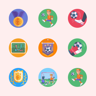 Soccer icons pack