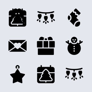 Holidays Fill icons pack