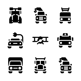 Transport Vehicles Fill icons pack