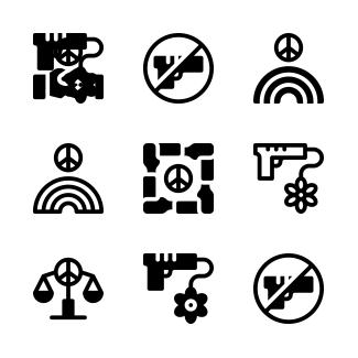 Peace icons pack
