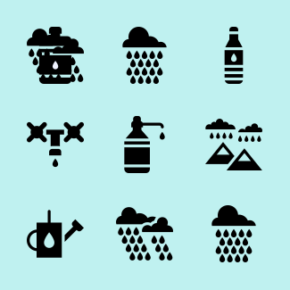Paths Water icons pack