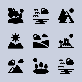 Filled Landscapes icons pack