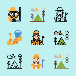 Travel icons pack