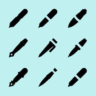 Writting icons pack