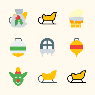 Christmas icons pack