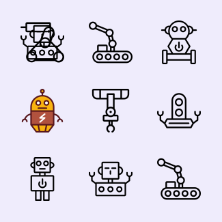 Robot icons pack