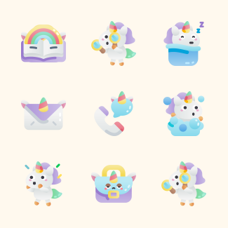 Unicorn icons pack