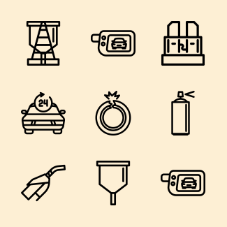 Car repair icons pack