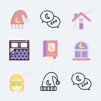 Time to Sleep icons pack