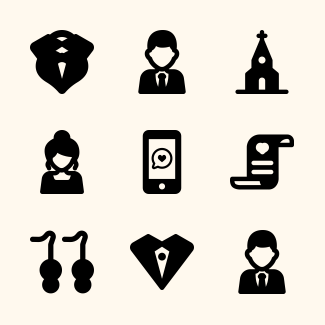 Till death do us part icons pack