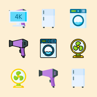 Electronics icons pack