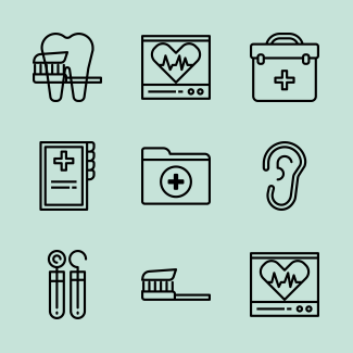 Healthcare icons pack