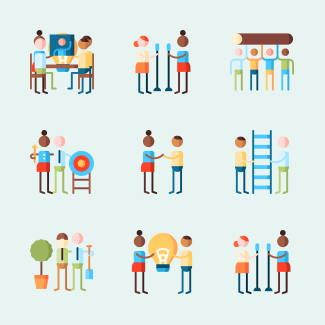 Teamwork icons pack