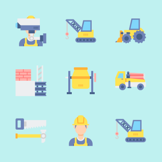 Construction icons pack