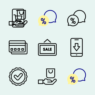 Shopping icons pack