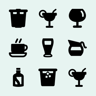 Drinking icons pack