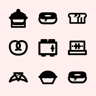 Bread icons pack