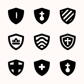 Heraldic Shields icons pack