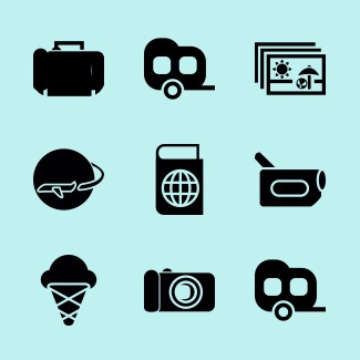 Vacation icons pack