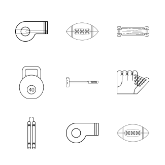 Sport Challenges Stroke icons pack