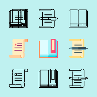 Literature icons pack