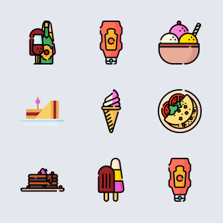 Food icons pack