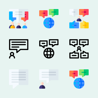 Discussion icons pack