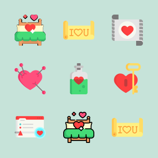 Love icons pack