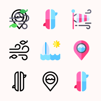 Surf icons pack