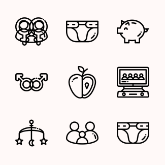 Family life icons pack