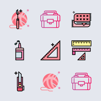 Sewing icons pack