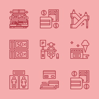 Shopping Mall icons pack