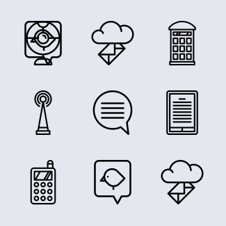 Linear Communication icons pack