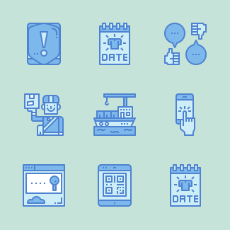Online shopping icons pack