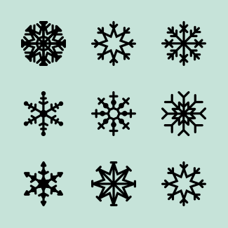 Snowflakes Set icons pack