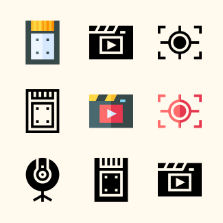 Video and Camera icons pack
