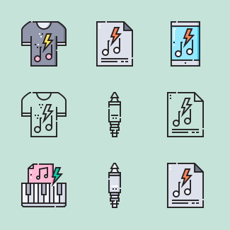 Rock and Roll icons pack