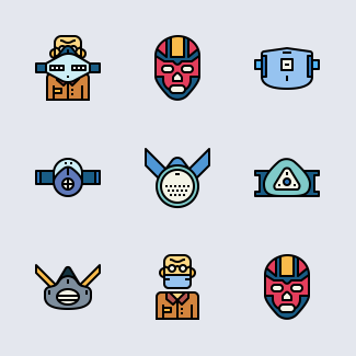 Mask icons pack