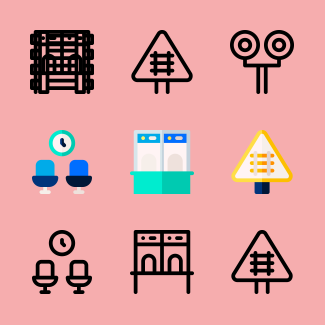 Train Station icons pack