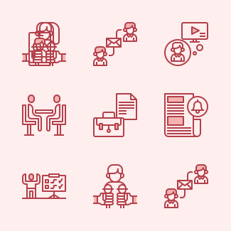 Interview icons pack