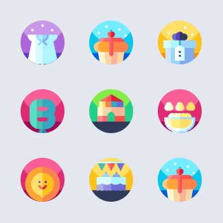 Baby shower icons pack