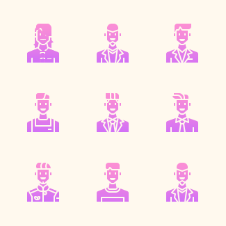 Man avatar icons pack