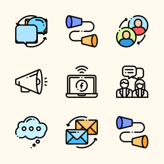 Communication icons pack