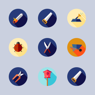 Gardening icons pack