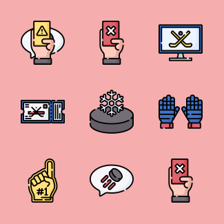Hockey icons pack