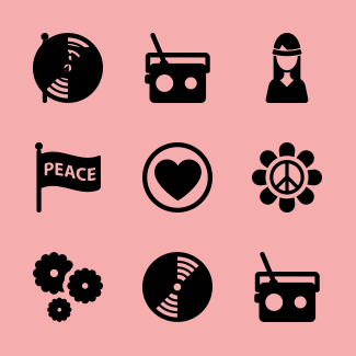 Peace and Love icons pack