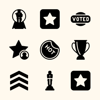 Vote reward  badges icons pack